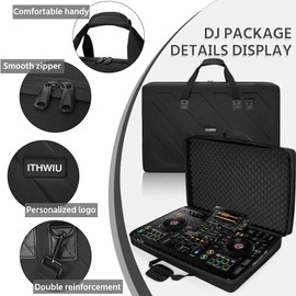 ITHWIU Lightweight Molded EVA Storage Case Fits for Pioneer DDJ RX2 RX3, 29.5 X 19.3 X 5.5 Inch Black
