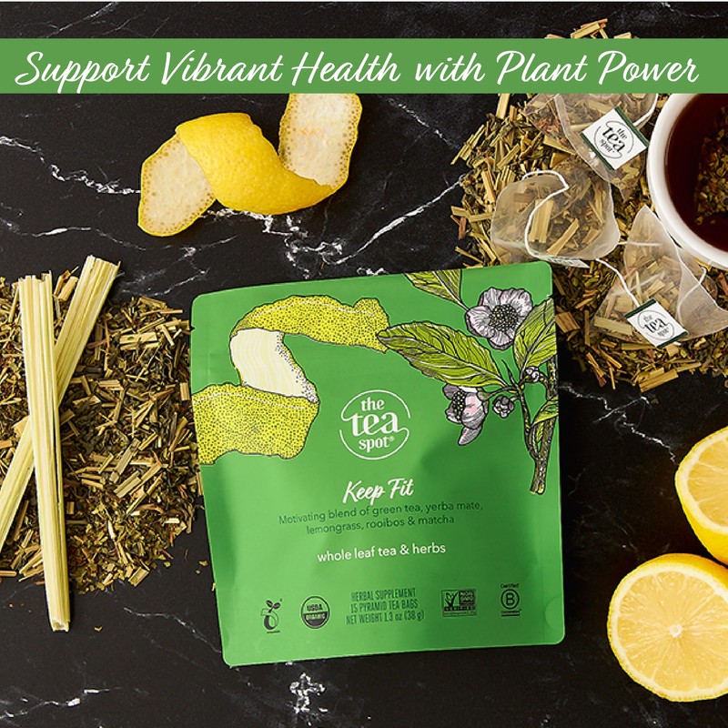 The Tea Spot Organic Keep Fit Green Tea with Yerba