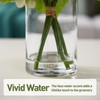 White Artificial Hydrangea Flowers with Glass Vase