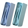 2 Sets Portable Reusable Cutlery Set with Case – Utensils