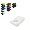 Exclusive home textile terry towelling fitted sheet premium brand., White,