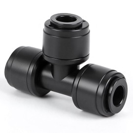 Copadri Quick Connect 1/4" Drip Irrigation Tee Fitting: 32 Pieces Push to Fit Drip Line T Parts for 1/4-Inch Tubing Leak Free Dripline Hose Connectors for Garden Lawn Sprinkler System