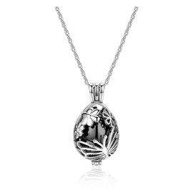 Zysta Cremation Jewelry Urn Necklace for Ashes Teardrop Butterfly Urn Memorial Locket Pendant Necklace Hollow Flower Jar Keepsake Cremation Jewelry for Women