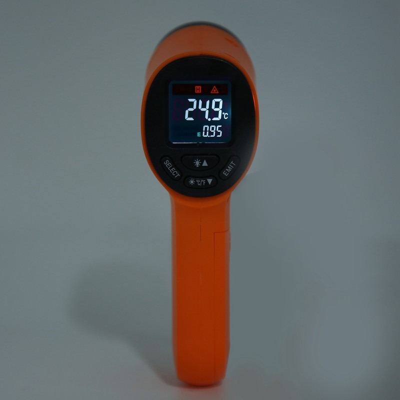 Temperature Measuring Gun NonContact Infrared Portable Handheld Thermometer HW550(Orange )