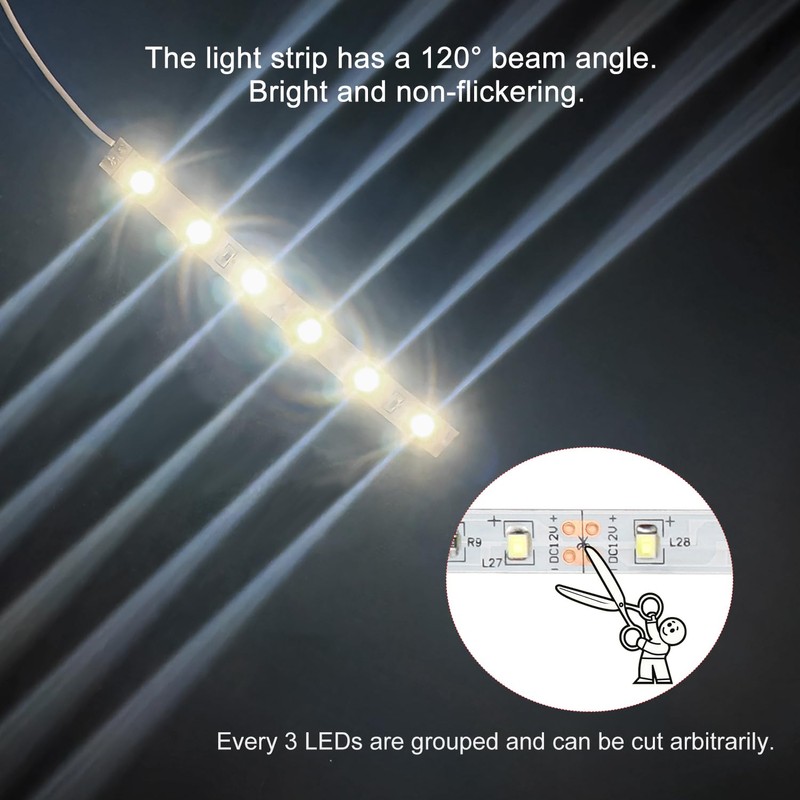 YIXISI 15 pieces 100 mm pre-wired LED strips, 2335 SMD