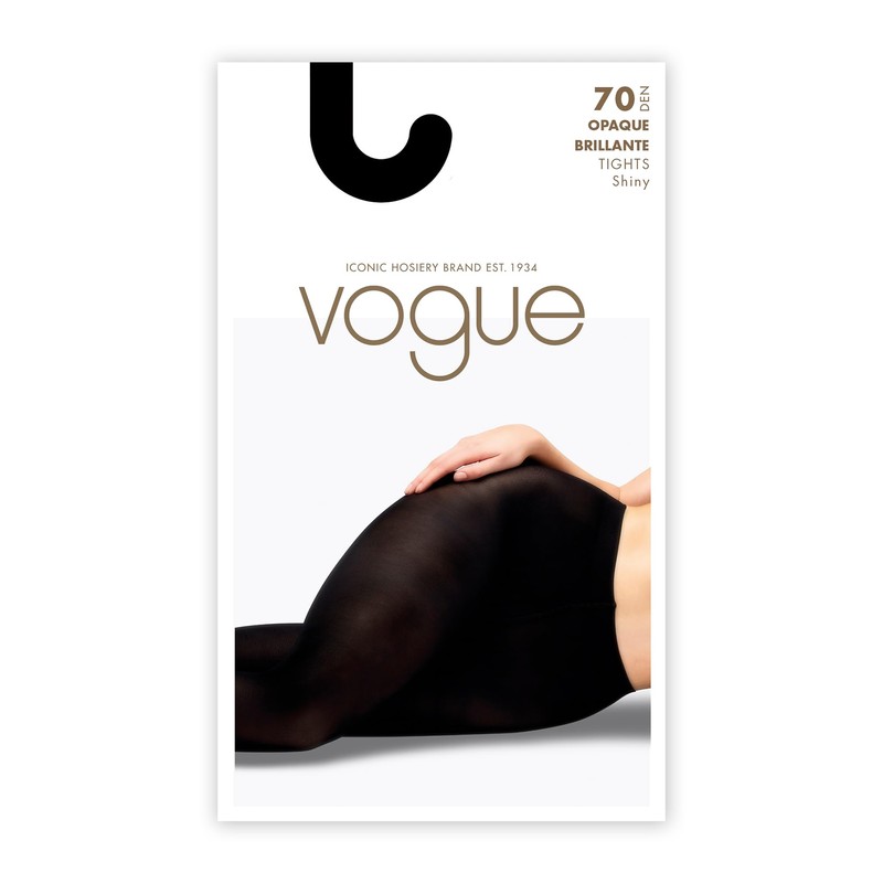 Vogue Opaque Brillante 70 Denier 3D Women's Tights Black Size
