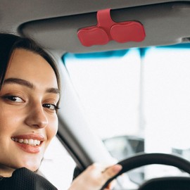 Porta Gafas De Sol Sujetador para Visor del Coche - Portagafas para Automóvil | Organizador De Gafas De Sol Antideslizante para Automóvil para Viajes Largos por Carretera Trayectos Diarios Y