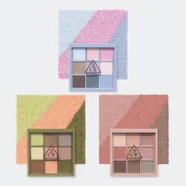 3CE [Tinted Edition] Multi Eye Color Palette + Glow Eye Point Brush - OLIVE GROVE / 3CE [틴티드 에디션] 멀티 아이 컬러 팔레트+글로우 아이포인트 브러쉬 - OLIVE GROVE