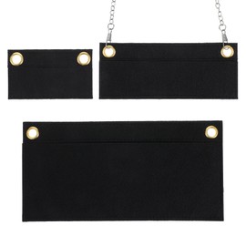 Mabor 3 Pcs Purse Insert Organizer, Crossbody Conversion Liner 3 Sizes Purse Organizer Insert with Eyelet for Women Envelope Bag Clutch Bag Handbags(No Chain)