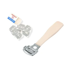 MERKUR Corn Callus Razor 923 with 10 Replacement Blades | Professional Foot Care Callus Remover | C95 Carbon Steel Blades | Made in Germany
