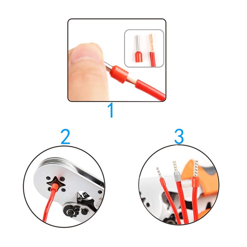 XFFCSEC 70PCS 4 Gauge Ferrule Connectors - Insulated End Terminals