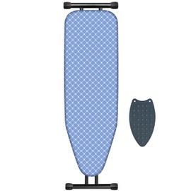 Deegureet Ironing Board, Compact and Space Saver,Size 43 x 13 Ironing Board with Extra Thick Heavy Duty Padded, Stable Structure,Easy to Fold Blue