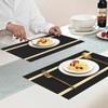PullinTimes Set of 6 place mats, washable PVC, heat resistant,