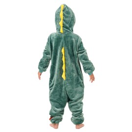 YLLSOPHAN Boys Girls Unisex Animal Pattern Cow Dinosaur Frog Koala Bunny Panda Onesie Pyjamas Sleepsuit Soft Fleece Extra Thickness (UK, Age, 9 Years, 10 Years, Regular, New Dinosaur)