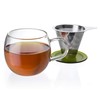 フォーライフ ルシディティ ガラス ブリューイン カップ 355ml (茶こし・蓋付) グリーンティー 832