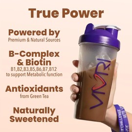 Bebida con cafeína Power Me! VIVRI – Energía natural en polvo Caffe Latte