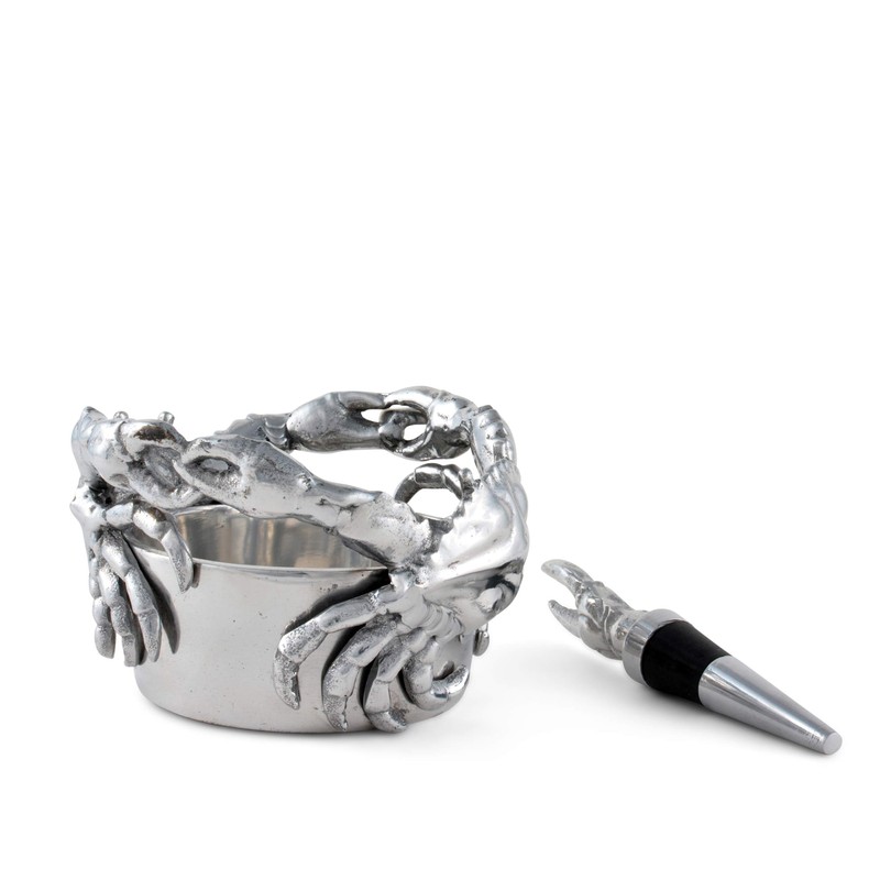 Arthur Court Crab Wine Caddy & Stopper Set by Arthur