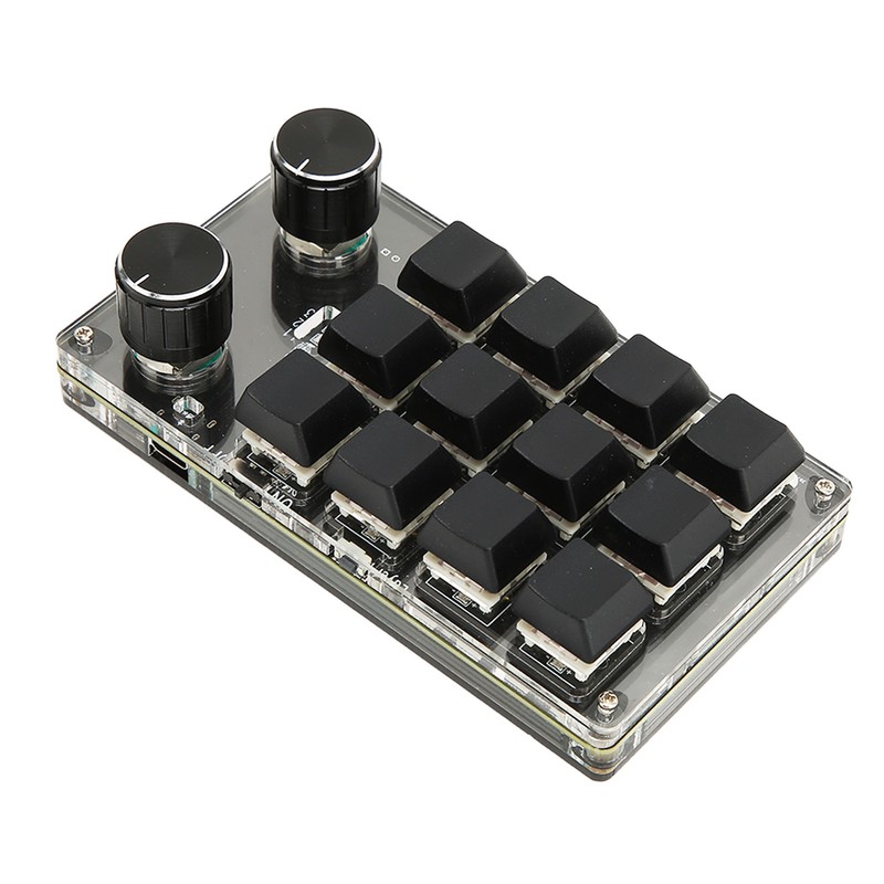 12 Key Mechanical Keyboard Support Wired USB Wireless Bluetooth DIY