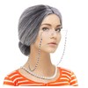 Feacole Old Lady Costume Set-Grandmother Wig,Wig Caps, Madea Granny Glasses,