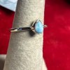 Natural Creations Sterling silver stackable ring size 5 Larimar