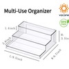 vacane Clear Spice Rack, 3 Tiered Shelf Spice Organizer for