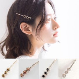 Hairpin Hair Accessories, Hair Clip, Flower Hairpin Rhinestone, Cute, Stylish, Sparkle, Adult, Women's, Girls, Gift, Pack of 4