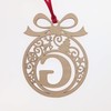 Laser cut Christmas tree bauble decoration: Letter G