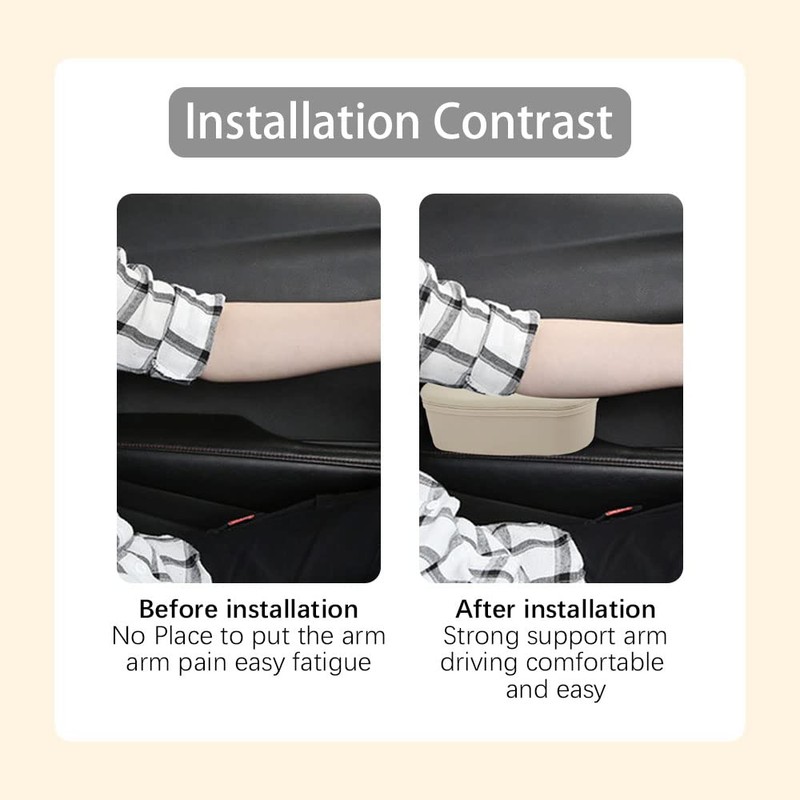 ASUBHA Car Armrest Support Cover, Arm Rest Cushion, Comfortable Car