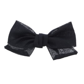 Soft Chiffon Hair Bow Clip Small-Black
