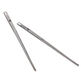 Dophee 2Pcs Sewing Leather Needle Manual Lacing Threading Single Prong Steel Needle LeatherCraft Tool Handmade Leather Tools DIY Skin Tool