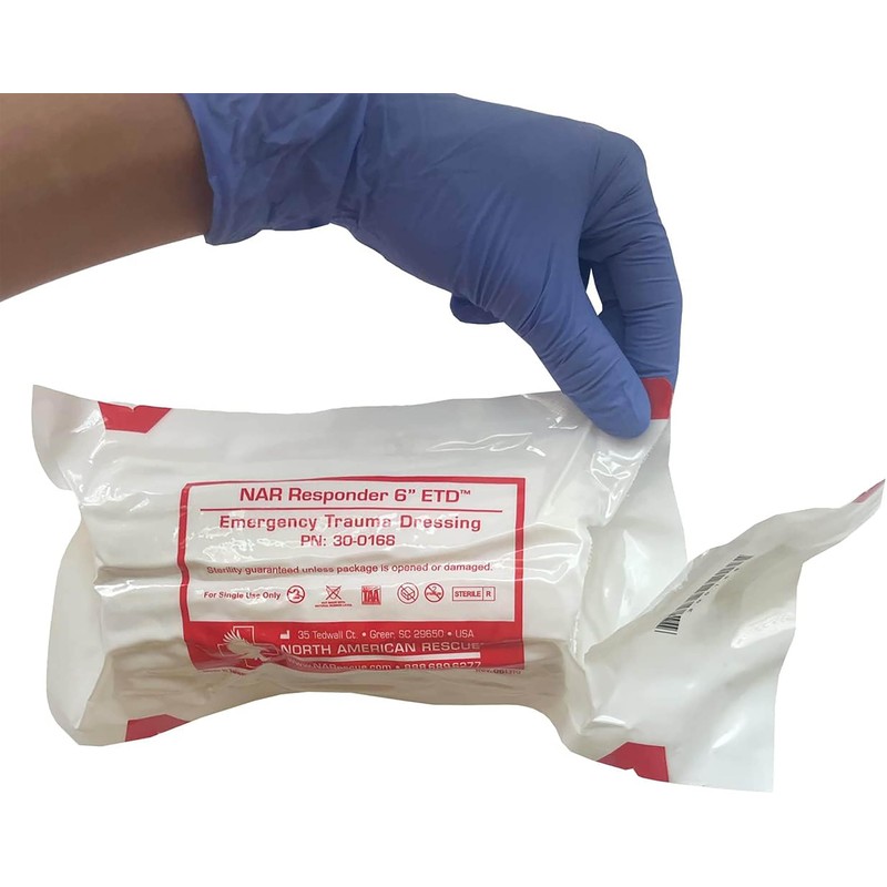 North American Rescue Rolled Responder ETD Emergency Trauma Dressing (6