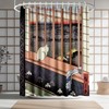 KAIRA Japanese Zen Garden Shower Curtain 72x72 with Hooks, Waterproof