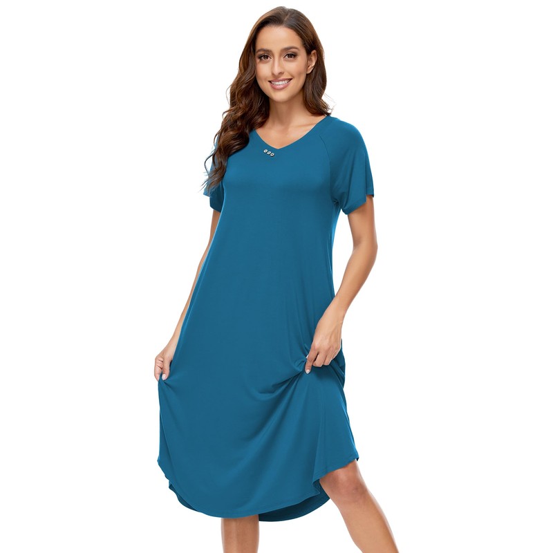 GYS - Camisones de viscosa de bambú para mujer, ropa