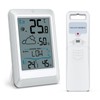 OQIMAX Indoor Outdoor Thermometer Digital Weather Station Temperature Hygrometer Indoor