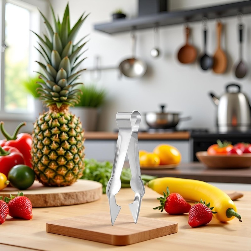 Multi-Functional Fruit and Vegetable Stem Remover Clip, Strawberry Huller, Pineapple