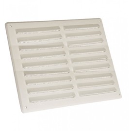 9" x 9" White Louvre Vent with Flyscreen - BM469F