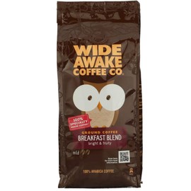 Wide Awake Coffee Breakfast Blend Ground Coffee, 12 Ounce