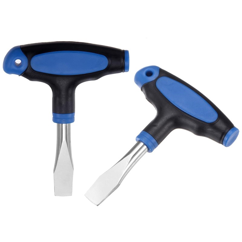 2 Pcs T Handle 9mm Flat Head Screwdriver Ergonomic, Large