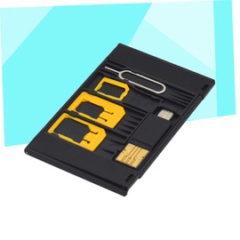 TEHAUX 5PCS Sim Card Adapter Set Micro Nano Sim Adapters with Ejector Pin for Use Portable Design Random Colors Durable Practical Essential Tool Random Color