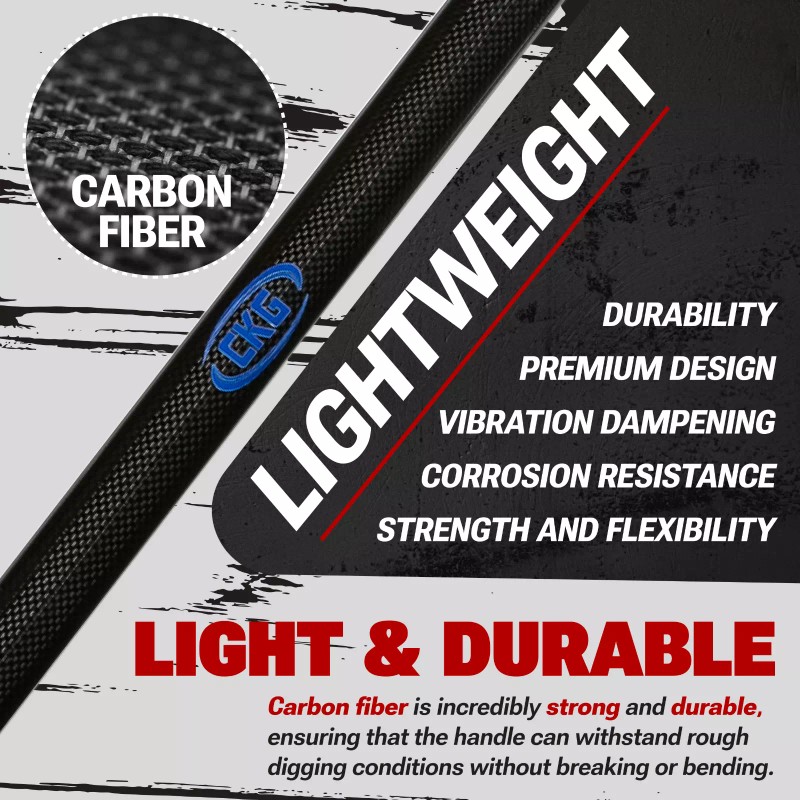 CKG Carbon Metal Detecting Shovel Digging Tool with Double Serrated