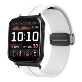 Compatible with Garmin Venu X1 Bands, Soft Silicone Sport Wristband Replacement Straps Compatible with Garmin Venu X1 Smartwatch (White)