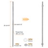 sourcing map 8pcs 8/32 Inch M4 Threaded Rods with 40pcs
