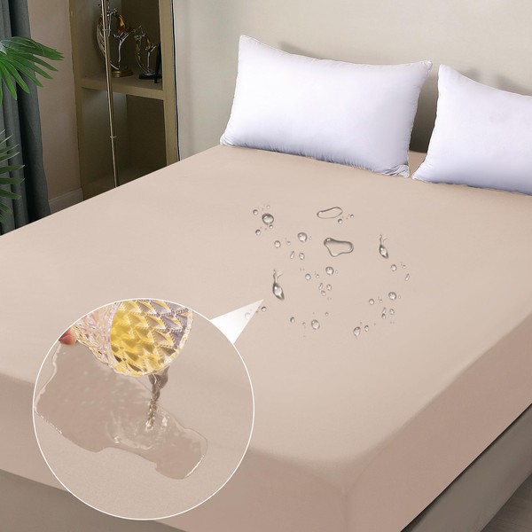 ohano Waterproof Mattress Protector, 120 x 200 cm Fitted Sheet,