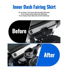 LUXEMOTO Inner Fairing Skirt for Street Glide 2024+, Carbon Fiber Pattern Motorcycle Switch Panel Dash Cover Batwing Inner Fairing for Harley Street Glide CVO FLHXSE 2023-2025 Accessories