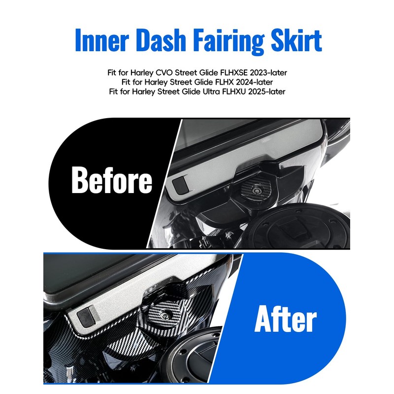 LUXEMOTO Inner Fairing Skirt for Street Glide 2024+, Carbon Fiber