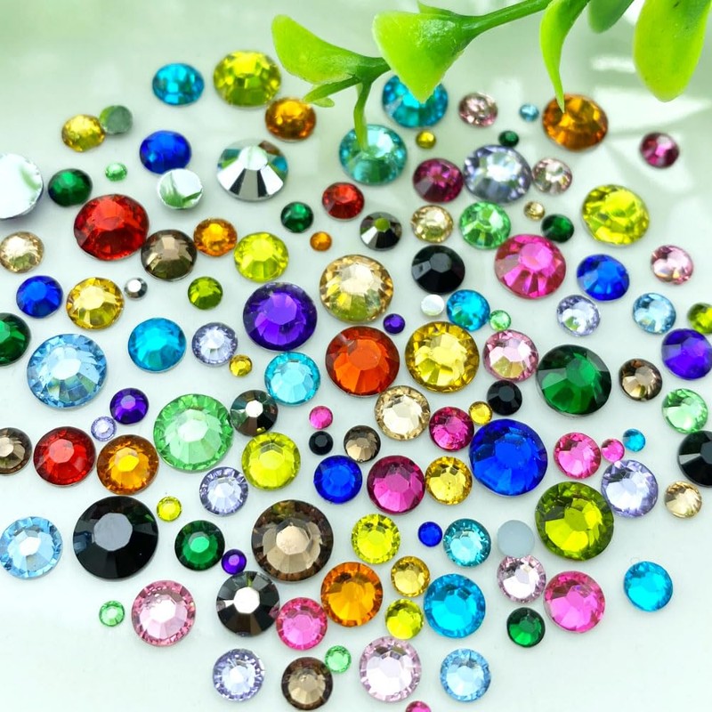 Jmassyang 10000 Pieces 3mm Resin Flatback Rhinestone Round Bling Glitter