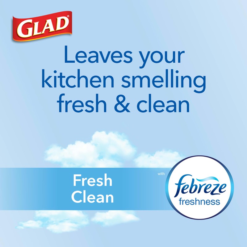 Glad Trash Bags, ForceFlex Tall Garbage Bags, 13 Gallon Grey