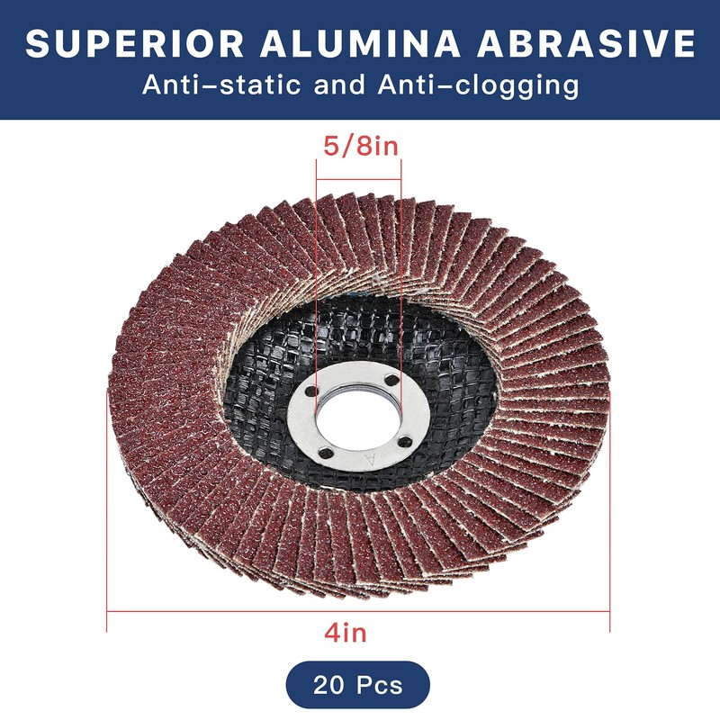 4 Inch Flap Discs, Akamino 20 PCS 40 60 80