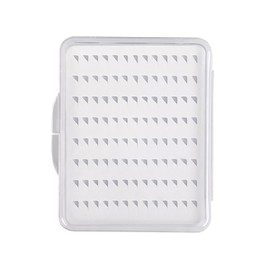 1 Piece Slim Foam Fly Box Plastic Clear Fishing Box Clear Lid Fishing Boxes Transparent Lid Fly Fishing Lures Box Competition Fishing Hook Tackle Boxes for Fishing Fly (104 slots)