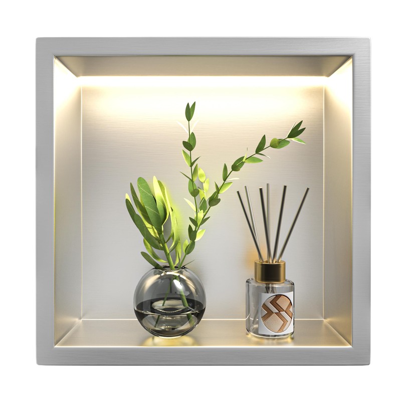 Bernkot Led Shower Niche 12" X 12" Brushed 304 Stainless
